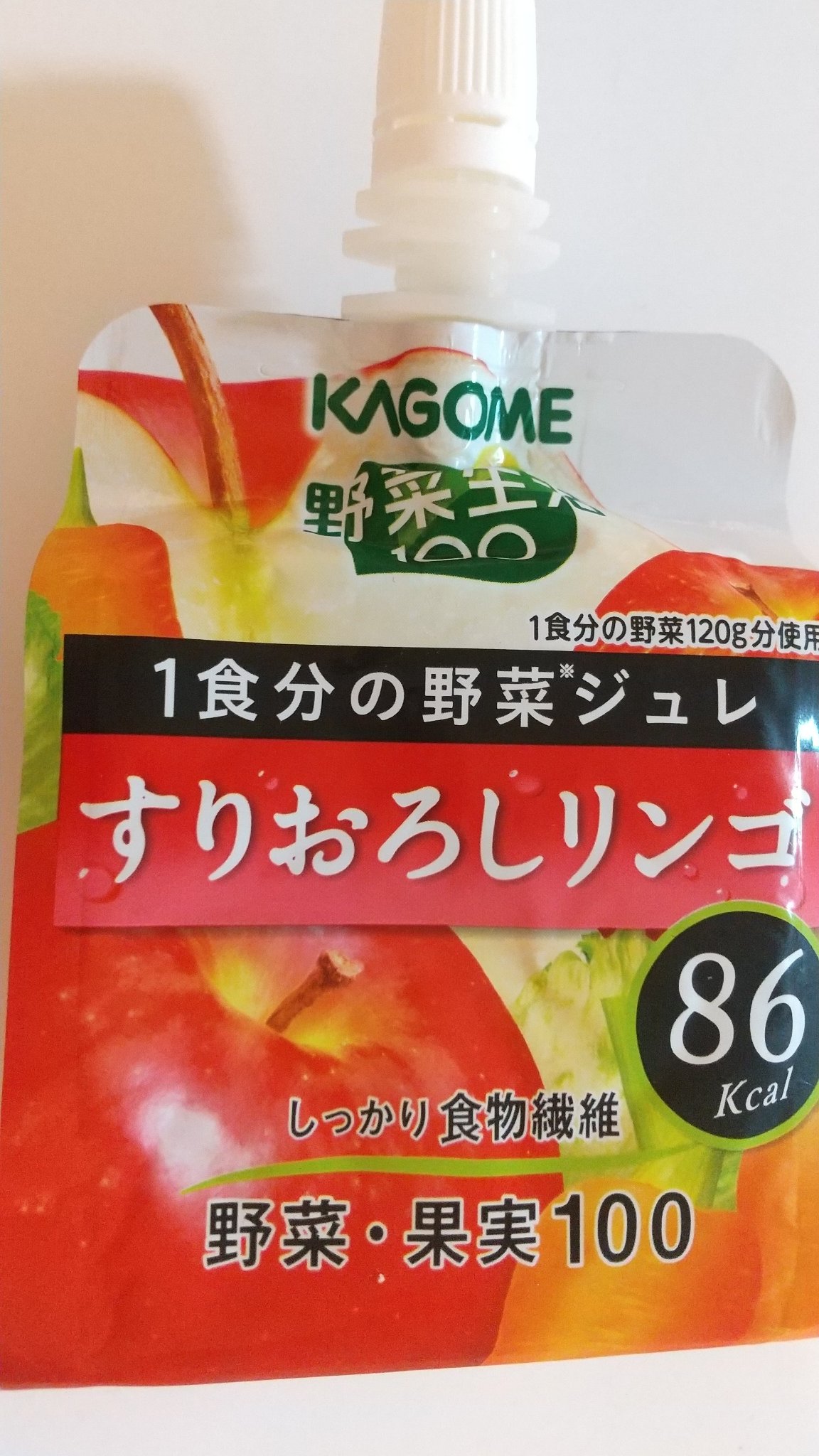 野菜生活100 1食分の野菜ジュレ すりおろしリンゴ/カゴメ/食品を使ったクチコミ（1枚目）