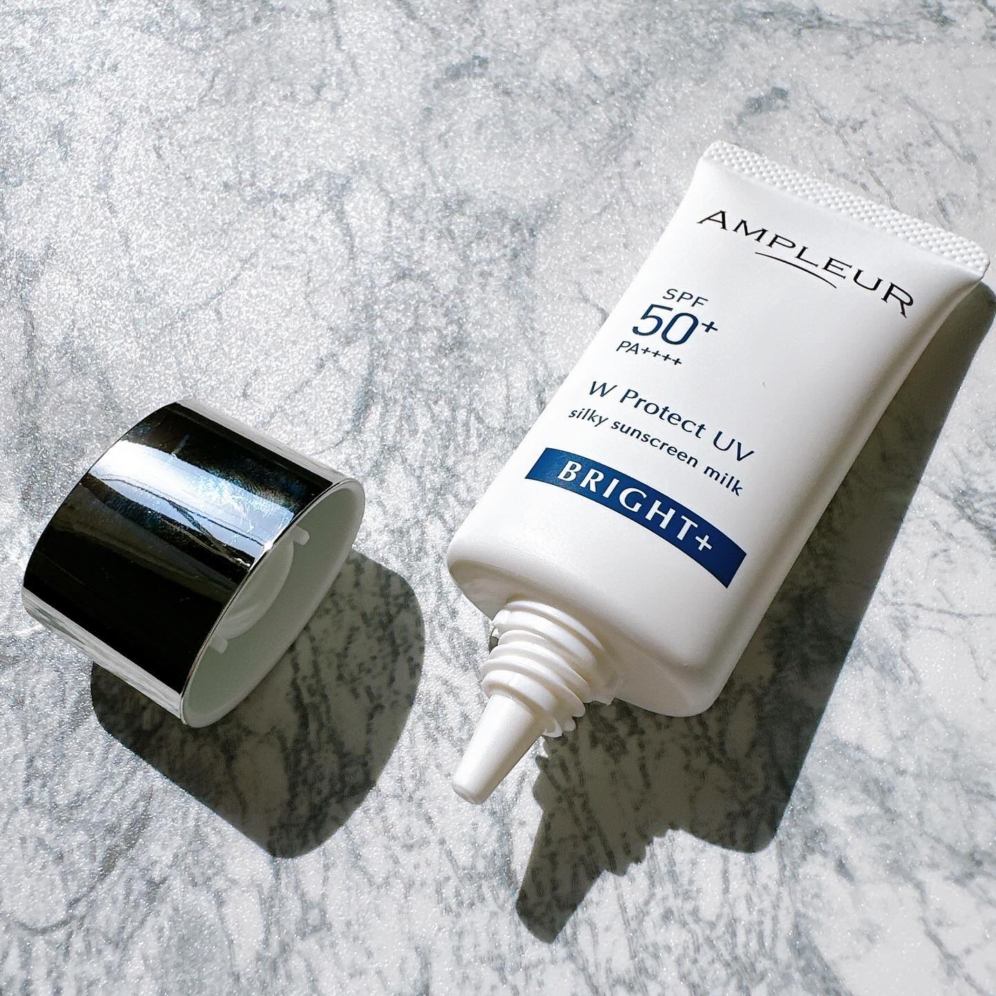 アンプルール WプロテクトUV ブライト＋/アンプルール/日焼け止めミルクを使ったクチコミ（2枚目）