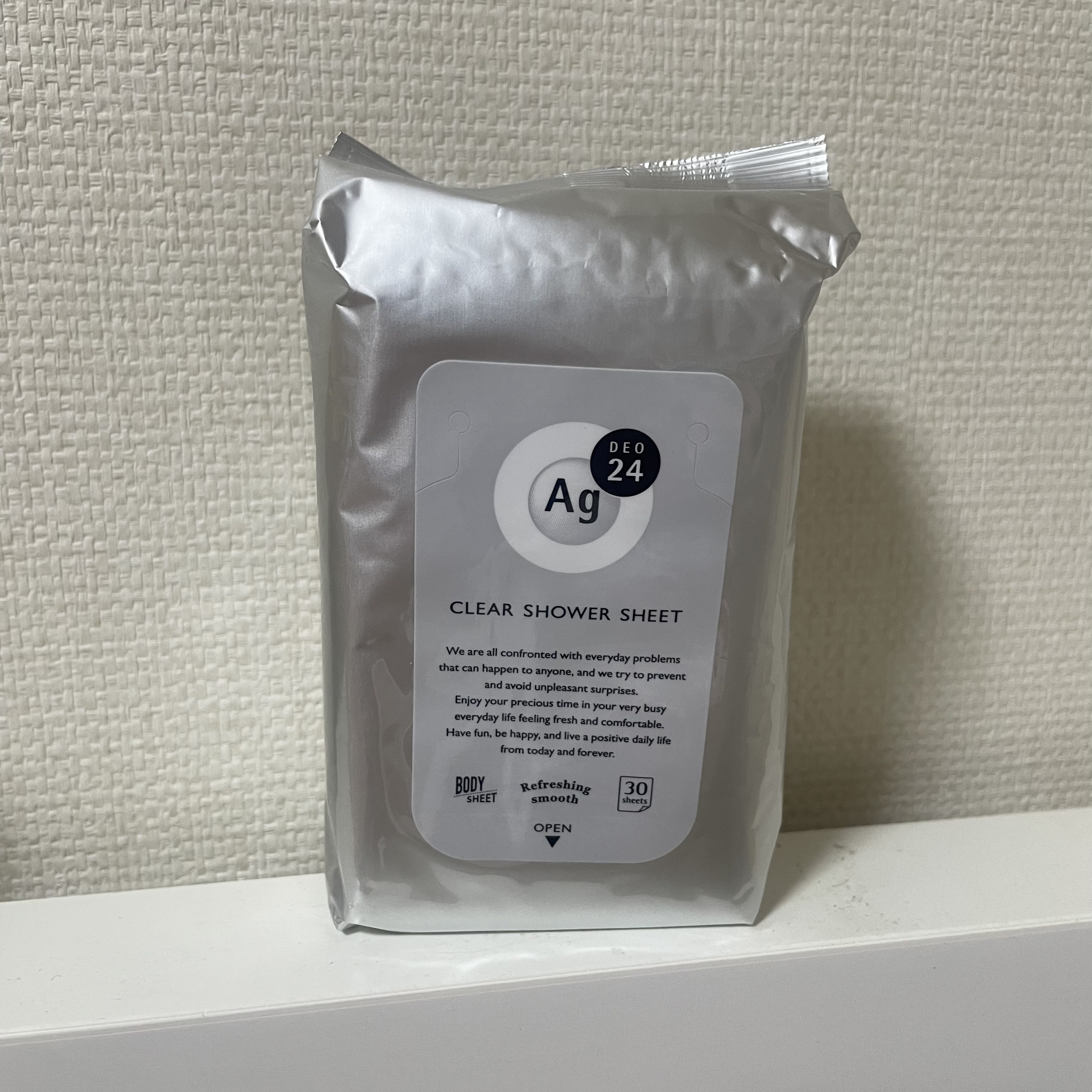 クリアシャワーシート （無香料）/エージーデオ24/ボディシートを使ったクチコミ（1枚目）