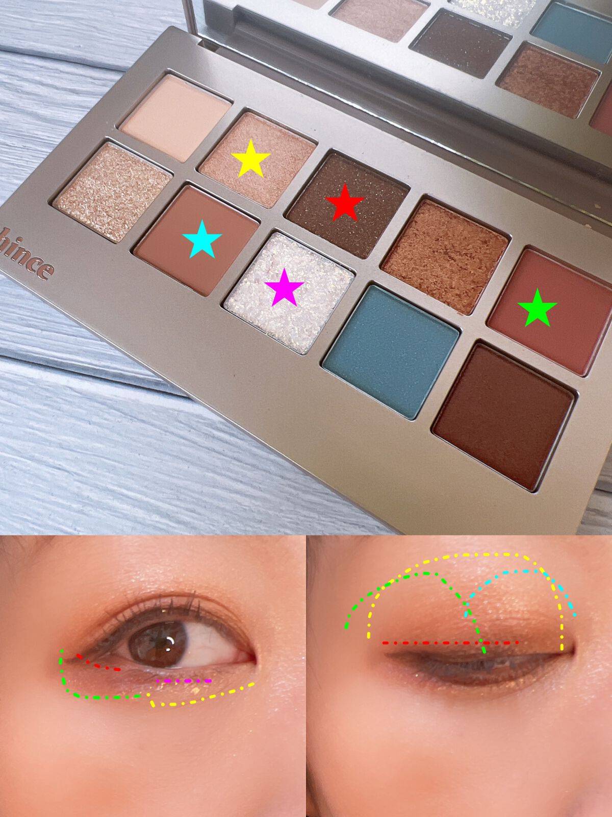 ニューデップスアイシャドウパレット/hince/アイシャドウパレットを使ったクチコミ(3枚目)
