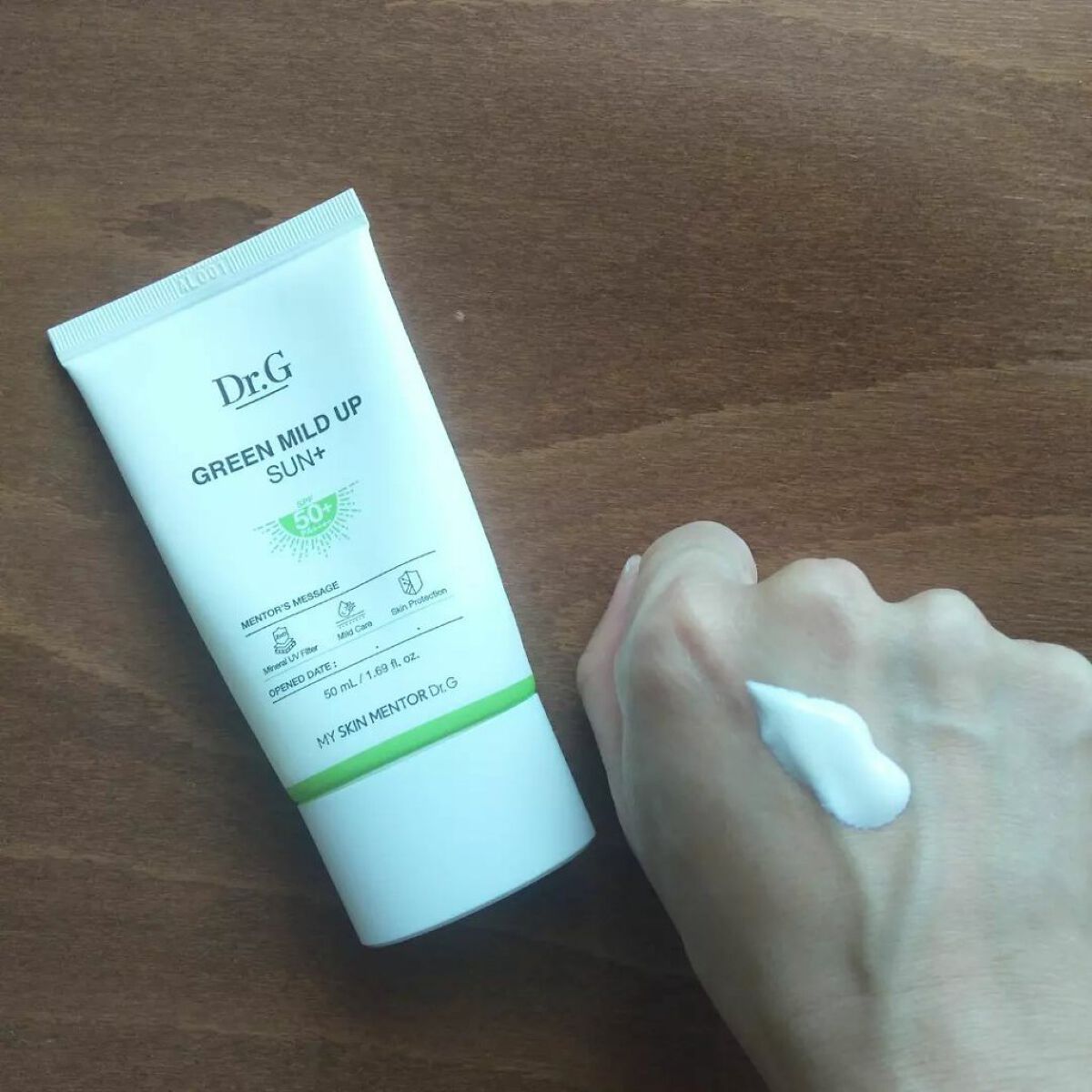 グリーンマイルドアップサンプラス/Dr.G/日焼け止めクリームを使ったクチコミ（2枚目）