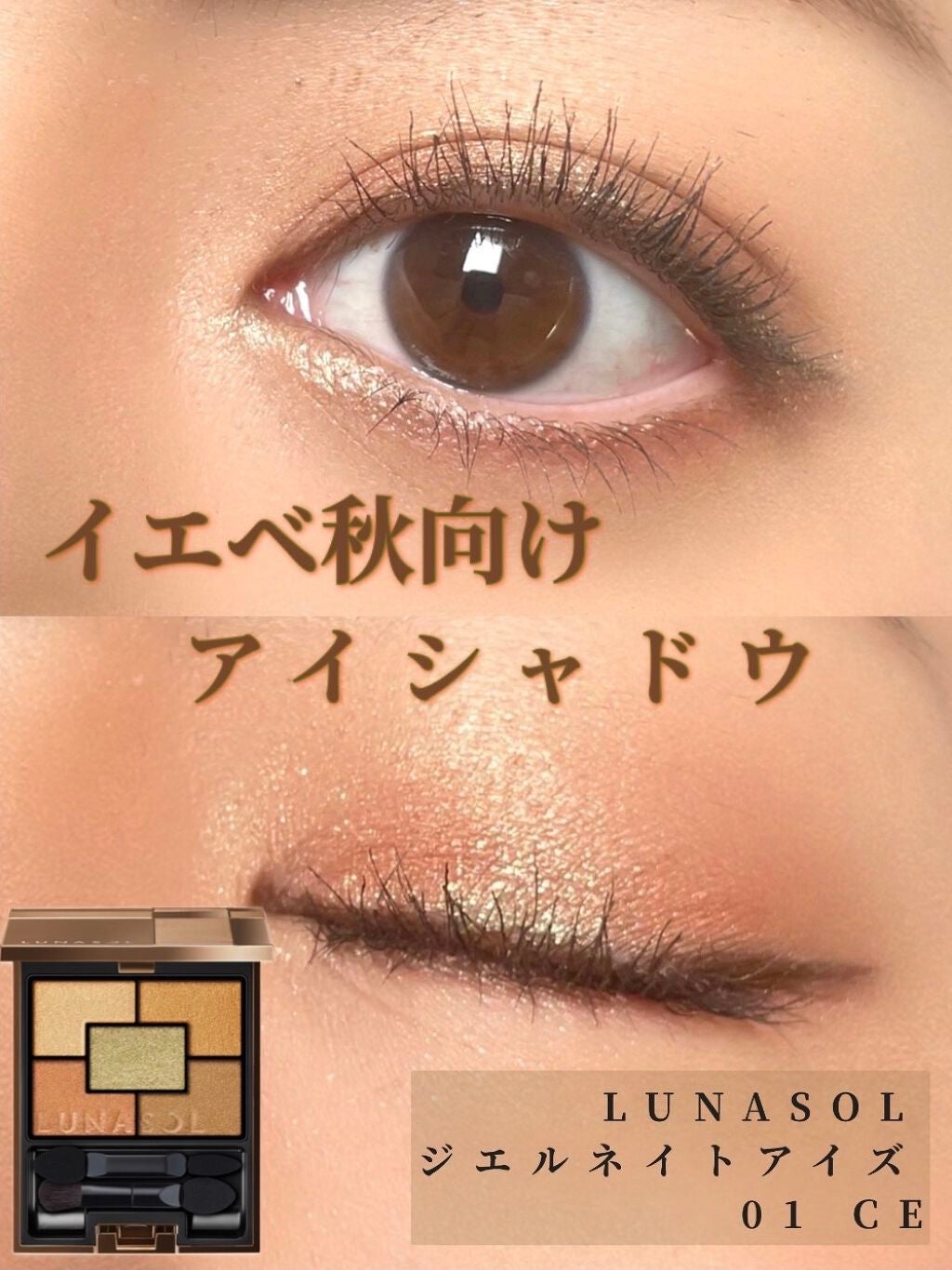 ジェミネイトアイズ N/LUNASOL/アイシャドウパレットを使ったクチコミ(1枚目)