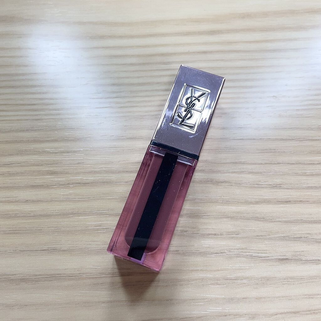 ルージュ ピュールクチュール ヴェルニ ウォーターグロウ No.205 シークレッドローズウッド/YVES SAINT LAURENT BEAUTE/口紅を使ったクチコミ（2枚目）