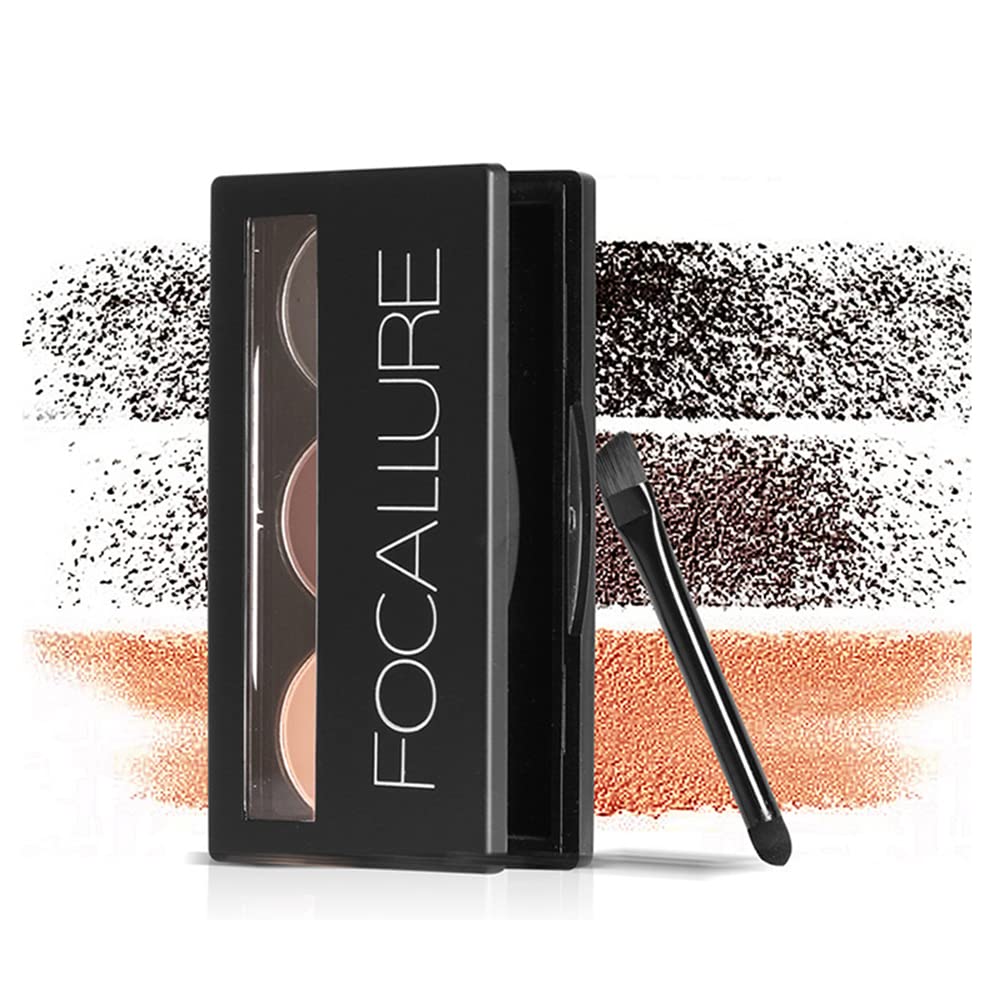 FOCALLURE スリーシェードアイブロウパウダーパレット