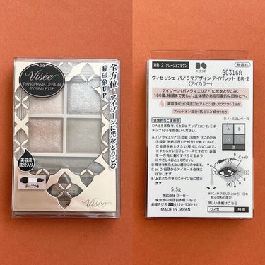 パノラマデザイン アイパレット BR-2 グレージュブラウン/Visée/アイシャドウパレットを使ったクチコミ（2枚目）