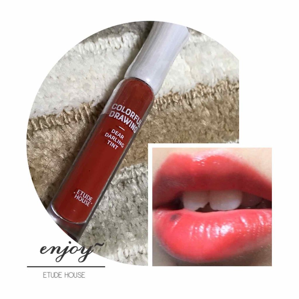 カラフルドローイング ディアダーリン ウォータージェルティント/ETUDE/リップグロスを使ったクチコミ(1枚目)