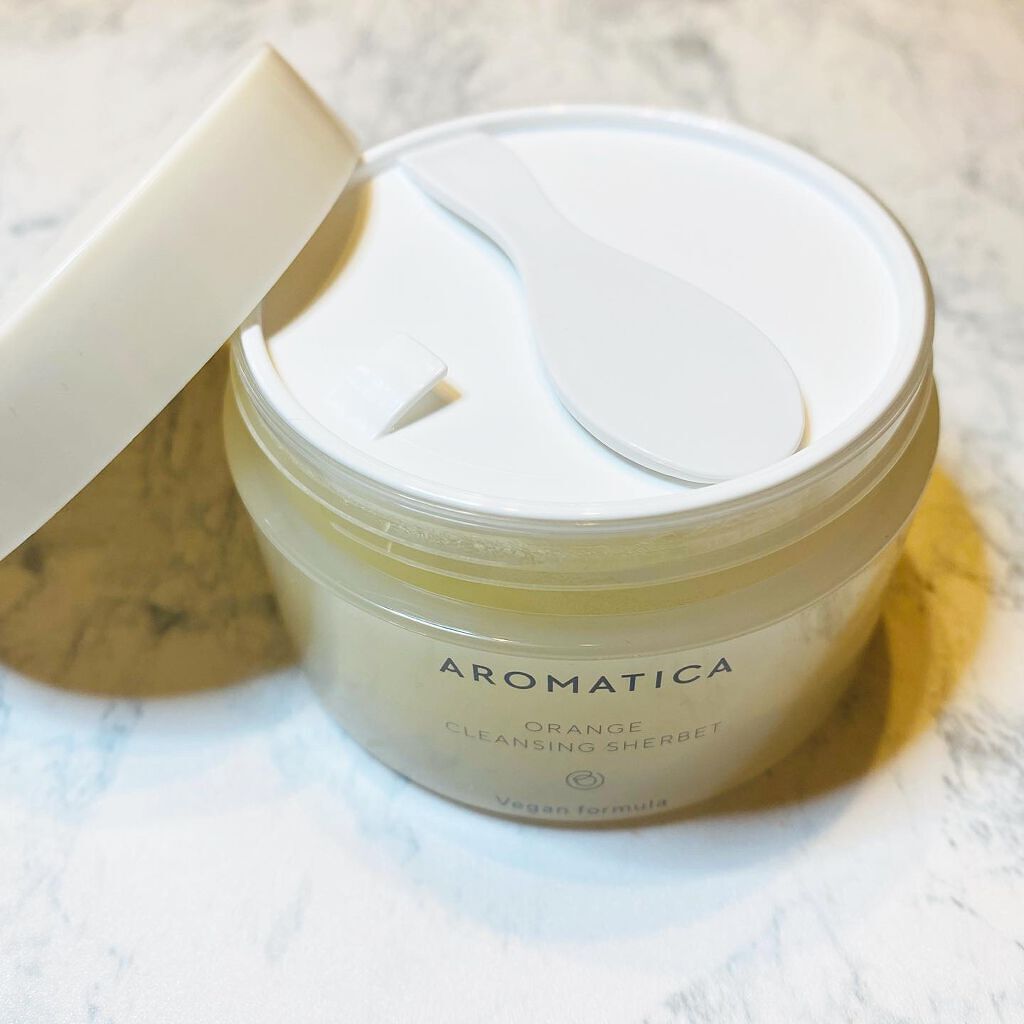 オレンジクレンジングシャーベット/AROMATICA/クレンジングバームを使ったクチコミ(3枚目)
