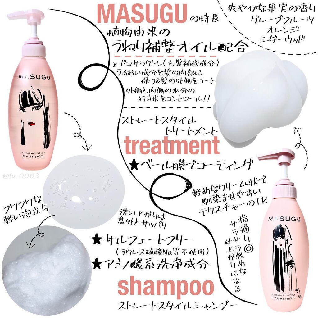 Masugu シャンプー トリートメント Styleeを使った口コミ まっすぐ髪 を追求したヘアケア Masu By ふうか Lips Masugu シャンプー トリートメント Styleeを使った口コミ まっすぐ髪 を追求したヘアケア Masu By ふうか Lips