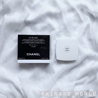 ル ブラン コンパクト ラディアンス 10 ベージュ/CHANEL/パウダーファンデーションを使ったクチコミ（2枚目）