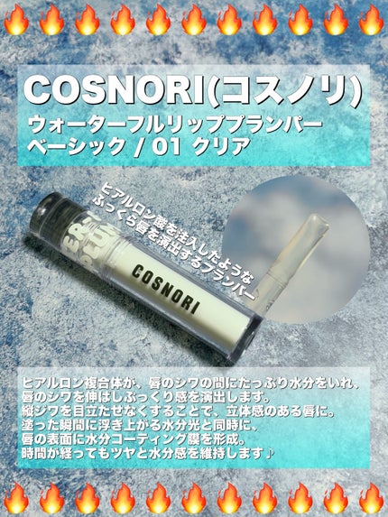 ウォーターフルリッププランパー/COSNORI/リッププランパーを使ったクチコミ(2枚目)