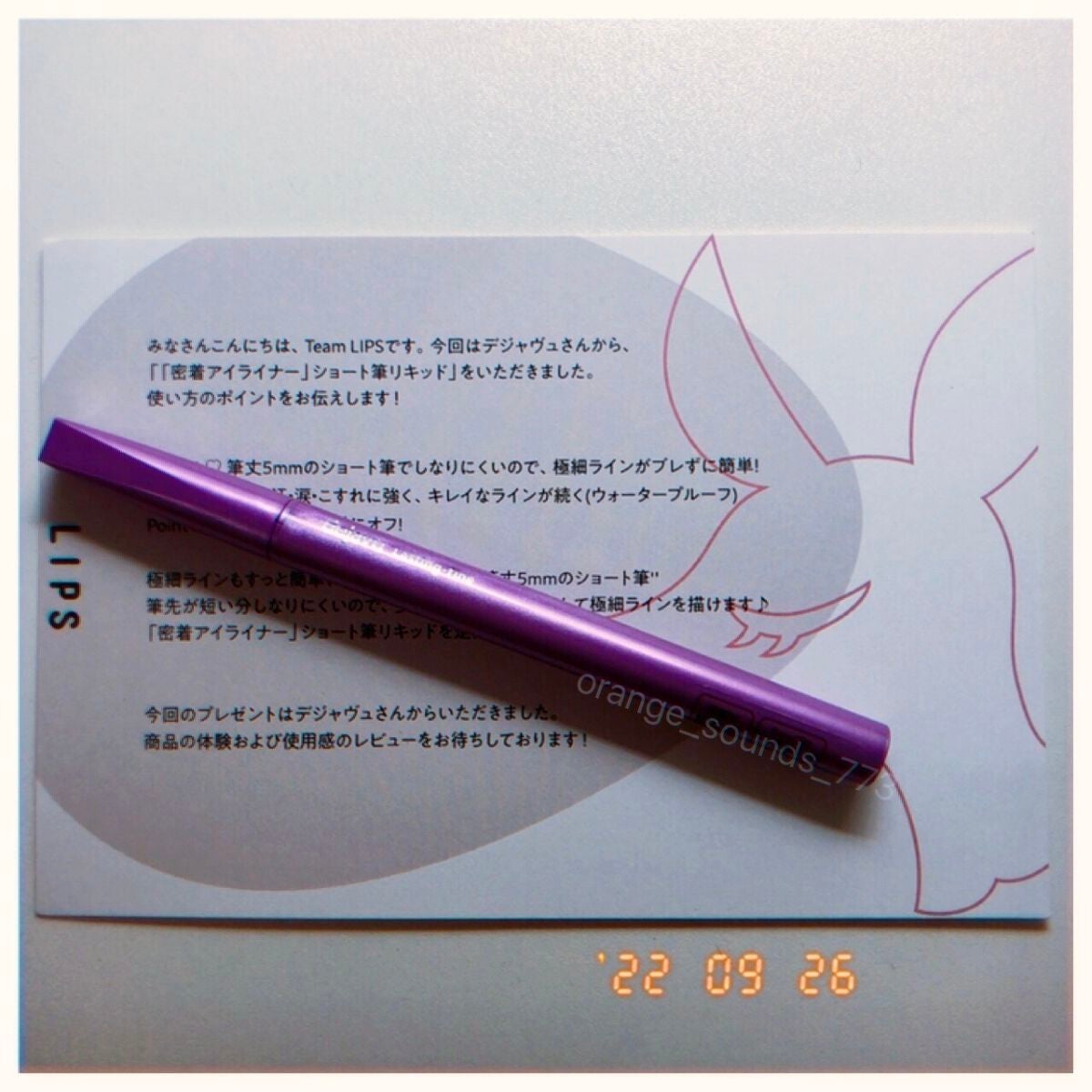 「密着アイライナー」ショート筆リキッド/デジャヴュ/リキッドアイライナーを使ったクチコミ(1枚目)