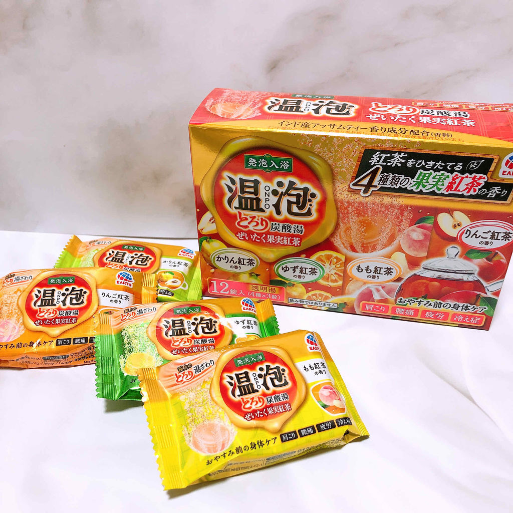 とろり炭酸湯 ぜいたく果実紅茶 12錠入/温泡/炭酸系入浴剤を使ったクチコミ（1枚目）