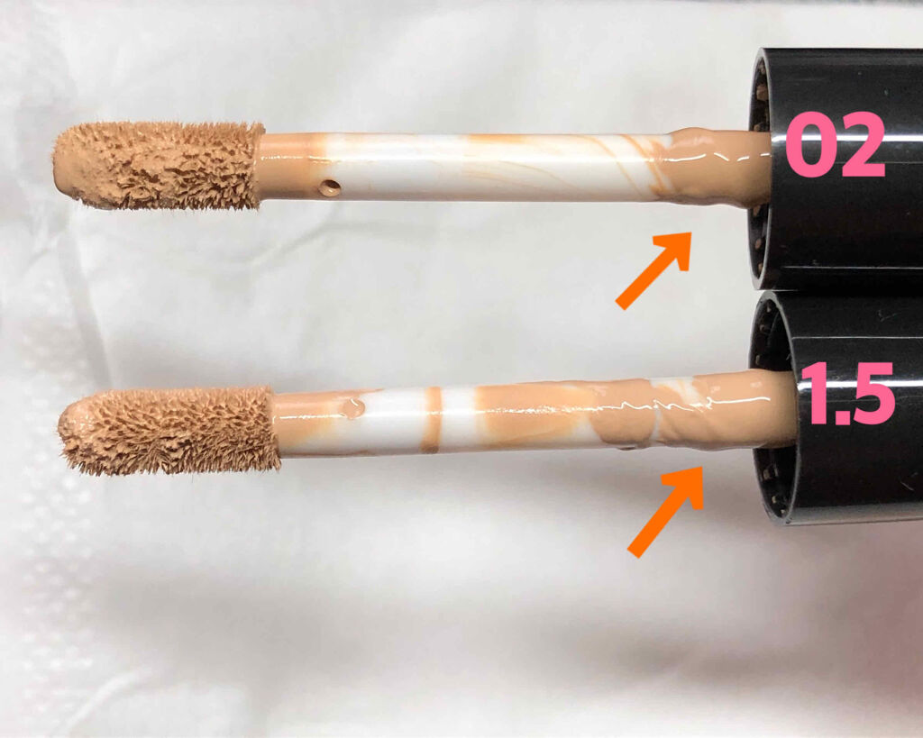 カバーパーフェクション チップコンシーラー 02 リッチベージュ/the SAEM/リキッドコンシーラーを使ったクチコミ（2枚目）