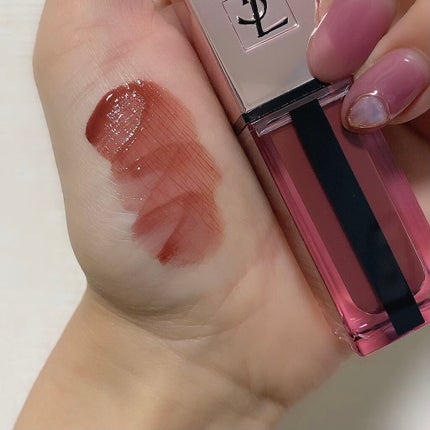 ルージュ ピュールクチュール ヴェルニ ウォーターグロウ No.205 シークレッドローズウッド/YVES SAINT LAURENT BEAUTE/口紅を使ったクチコミ(3枚目)