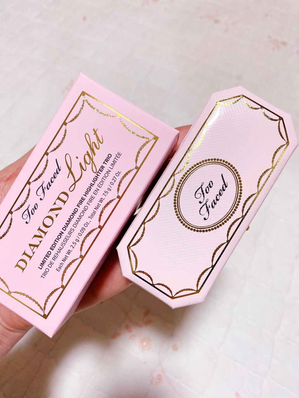~ダイヤモンドライト シリーズ~ マルチユース ハイライター トリオ/Too Faced/パウダーハイライトを使ったクチコミ(4枚目)