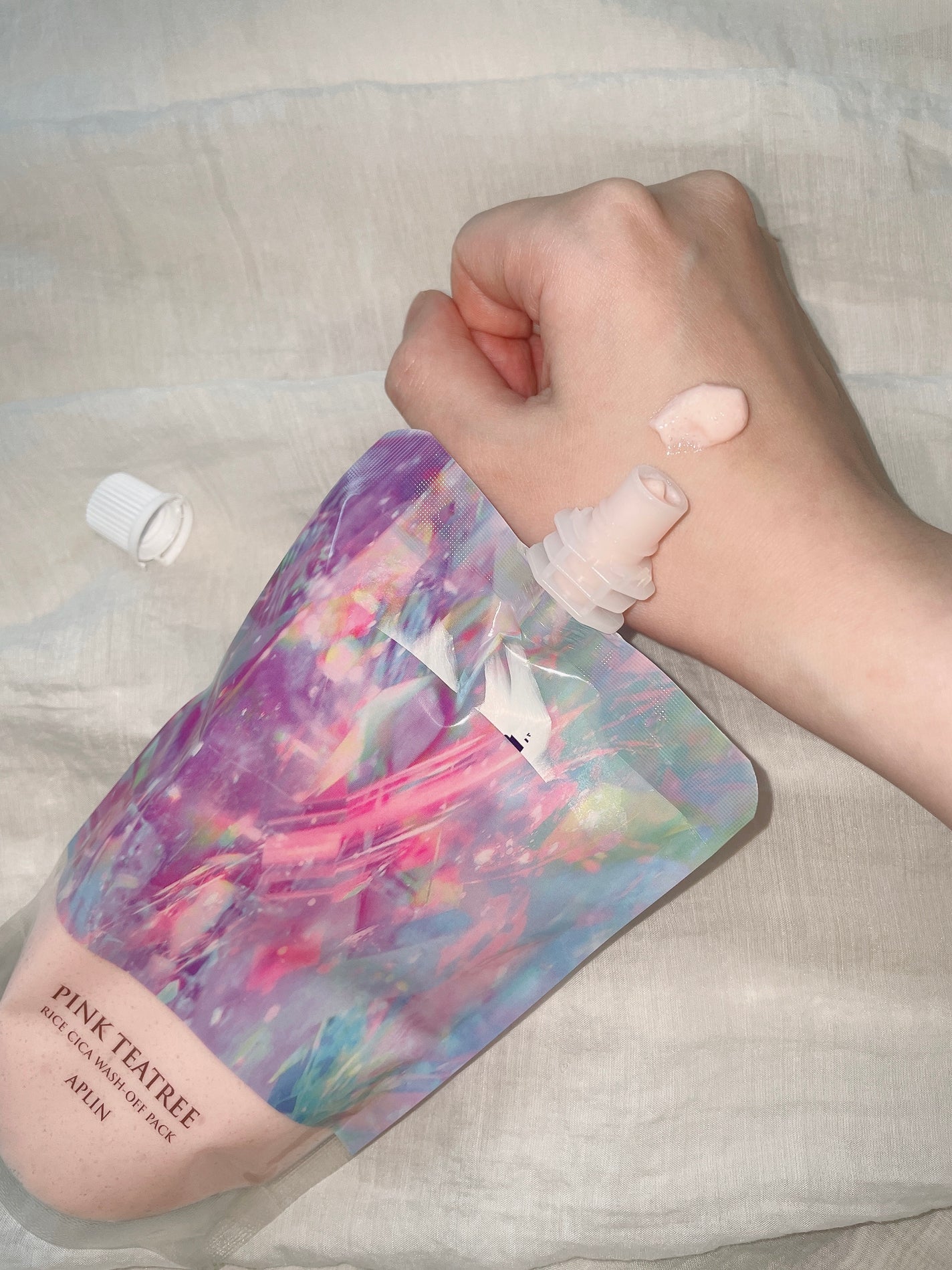 ピンクティーツリーライスシカウォッシュオフパック/APLIN/洗い流すパック・マスクを使ったクチコミ(2枚目)