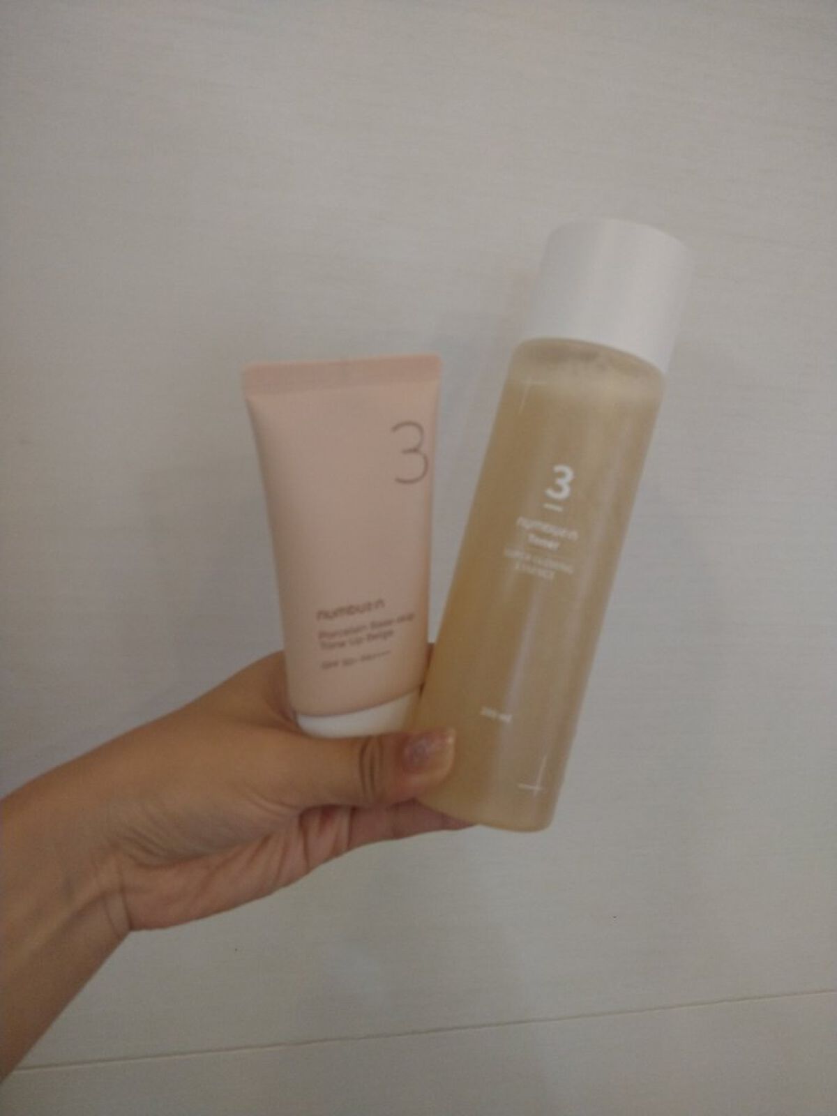 3番 ノーファンデ陶器肌トーンアップクリーム/numbuzin/化粧下地を使ったクチコミ（1枚目）