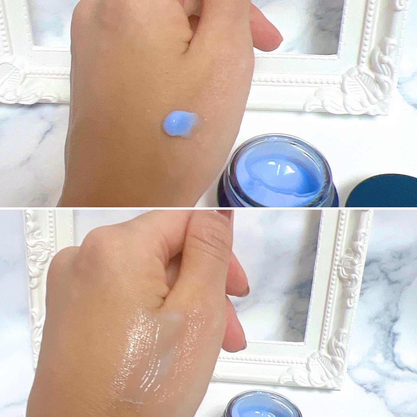 ミッドナイトブルーカーミングクリーム/Klairs/フェイスクリームを使ったクチコミ(4枚目)