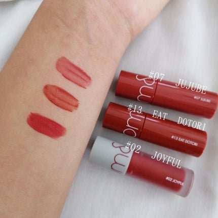 ジューシーラスティングティント/rom&nd/リップティントを使ったクチコミ(2枚目)