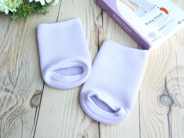 ベビーフット 保湿密封ソックス 限定ラベンダー/ベビーフット/レッグ・フットケアを使ったクチコミ（1枚目）