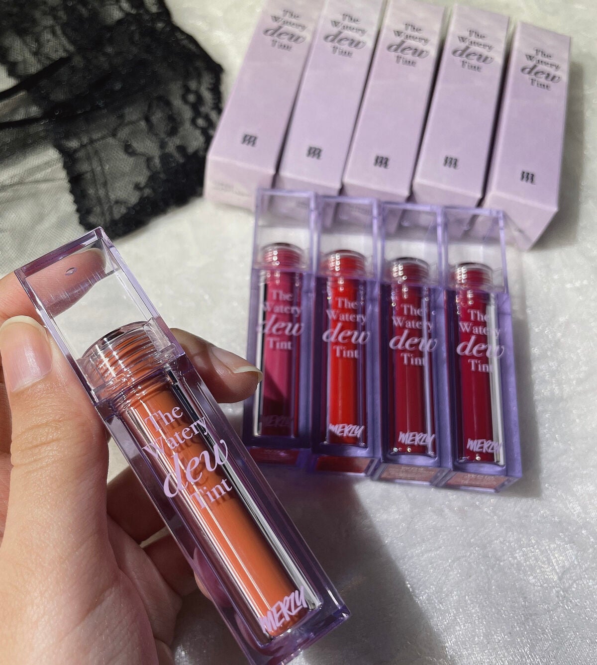 ザ ウォータリーデューティント/MERZY/リップティントを使ったクチコミ(2枚目)