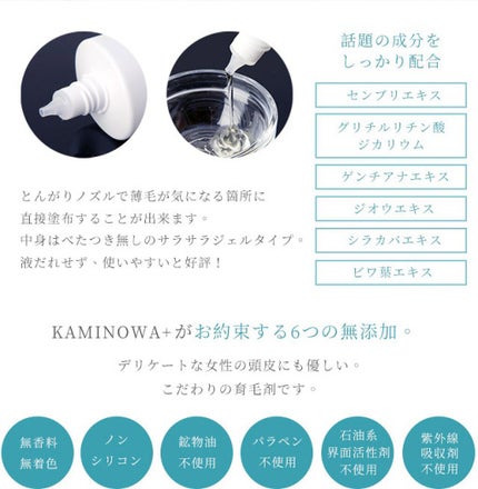 薬用育毛剤 KAMINOWA/KAMINOWA/頭皮ローションを使ったクチコミ(7枚目)