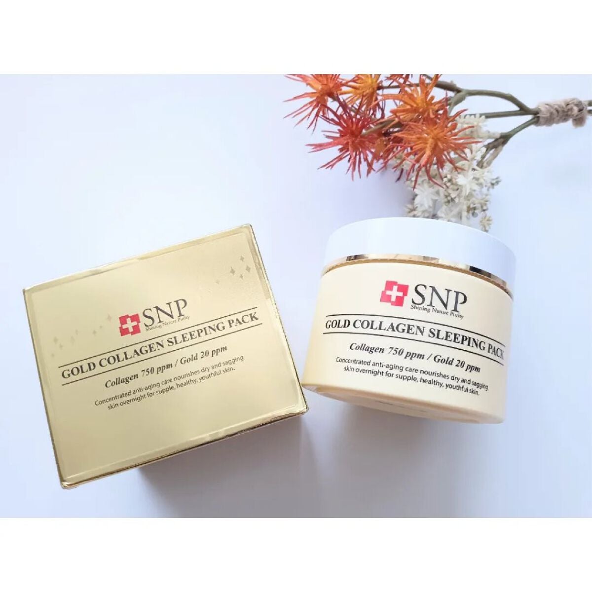 SNP ゴールド コラーゲン スリーピング パック/SNP/シートマスク・パックを使ったクチコミ(2枚目)