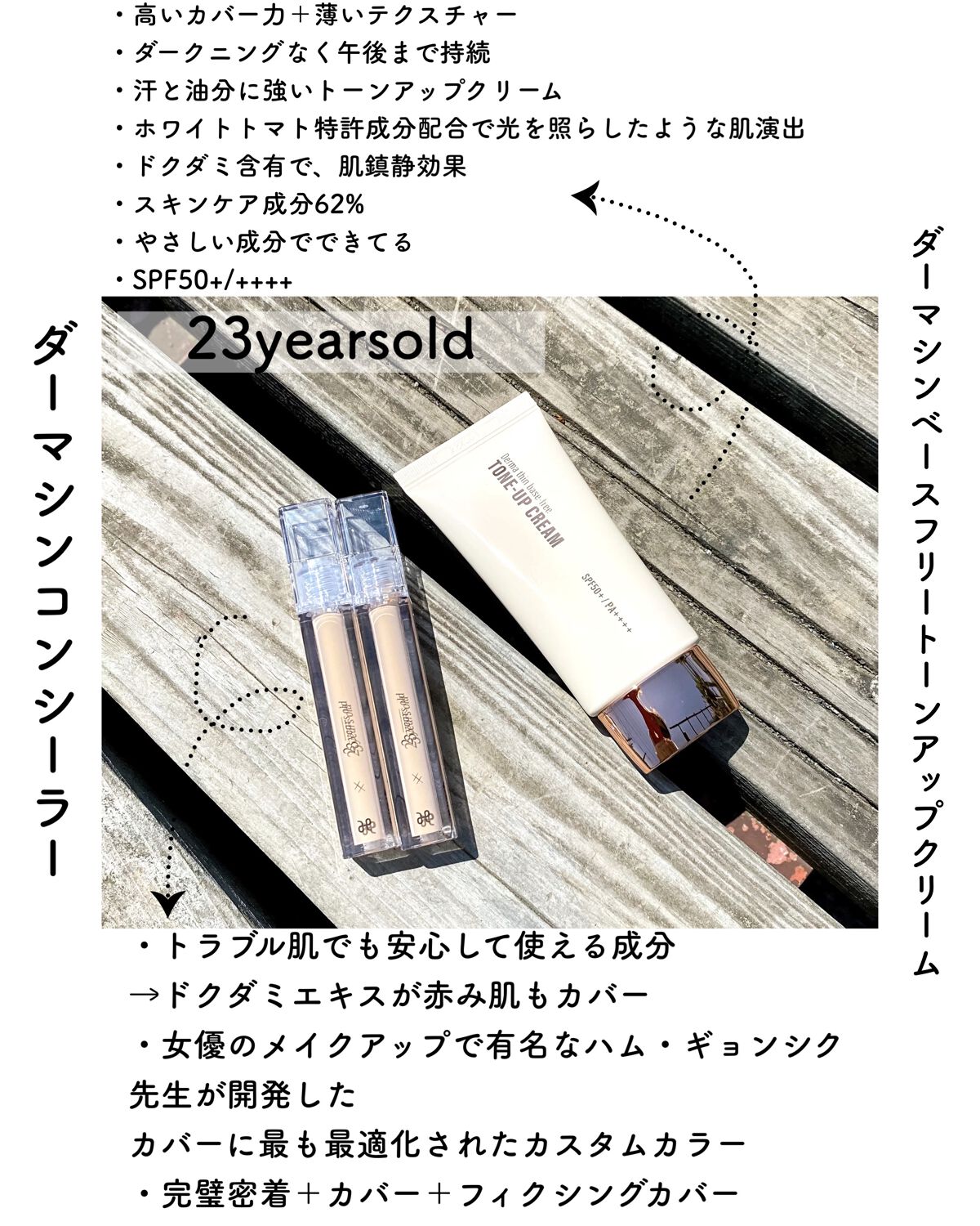 ダーマシンコンシーラー/23years old/リキッドコンシーラーを使ったクチコミ(2枚目)