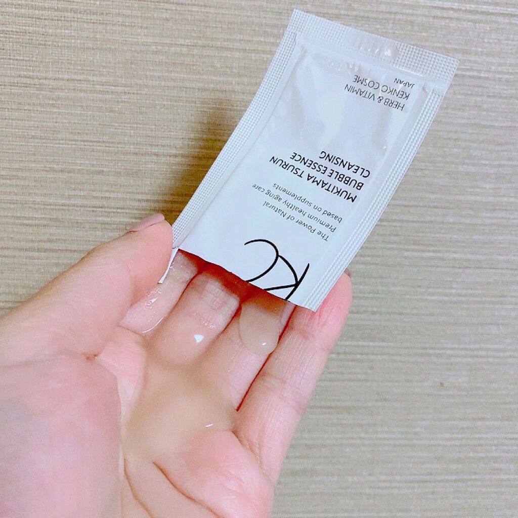 KC むきタマつるん 発泡美容液クレンジング/ハーブ健康本舗/クレンジングジェルを使ったクチコミ（3枚目）