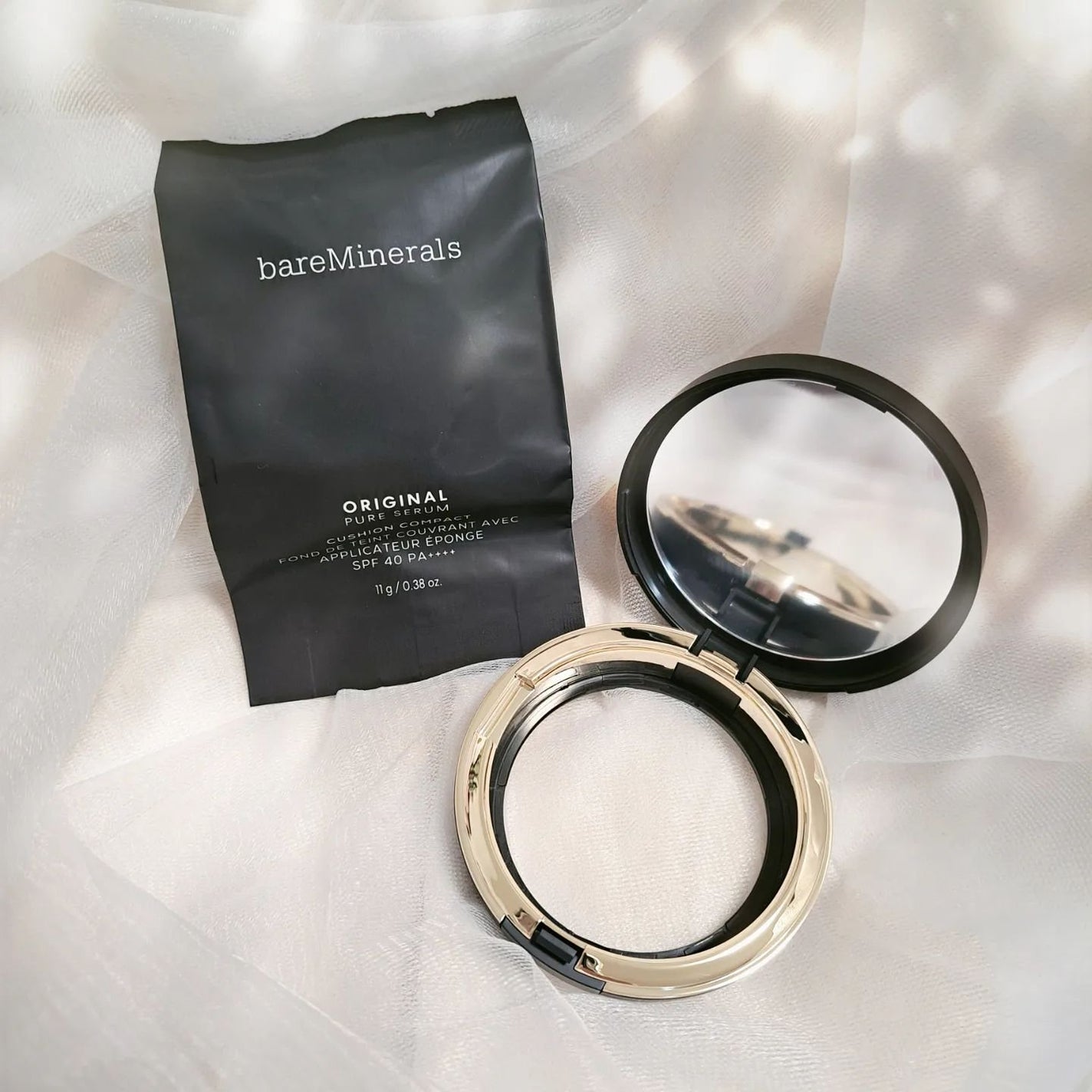 オリジナル ピュア セラム カバーアップ クッション/bareMinerals/クッションファンデーションを使ったクチコミ(3枚目)