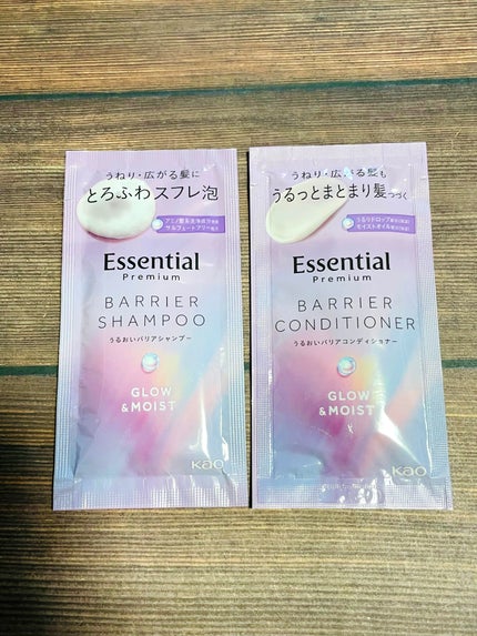 エッセンシャル プレミアム うるおいバリアシャンプー/コンディショナー グロウ&モイスト/エッセンシャル/市販シャンプーを使ったクチコミ(1枚目)