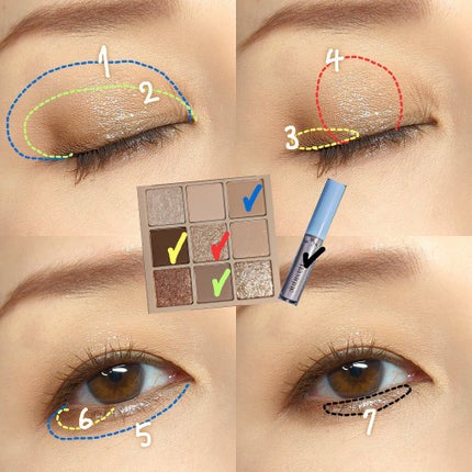 シャドウパレット/dasique/アイシャドウパレットを使ったクチコミ(5枚目)