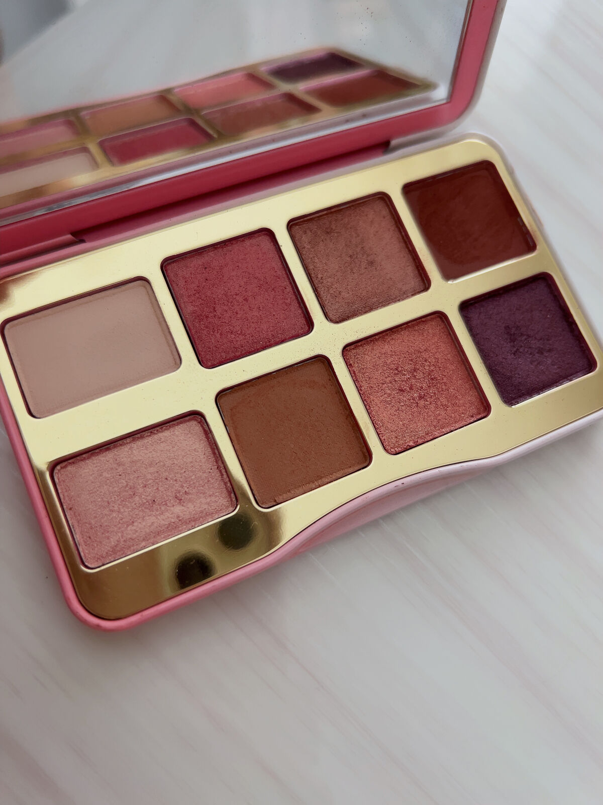 ティックルドピーチ ミニ アイシャドウ パレット/Too Faced/アイシャドウパレットを使ったクチコミ（3枚目）