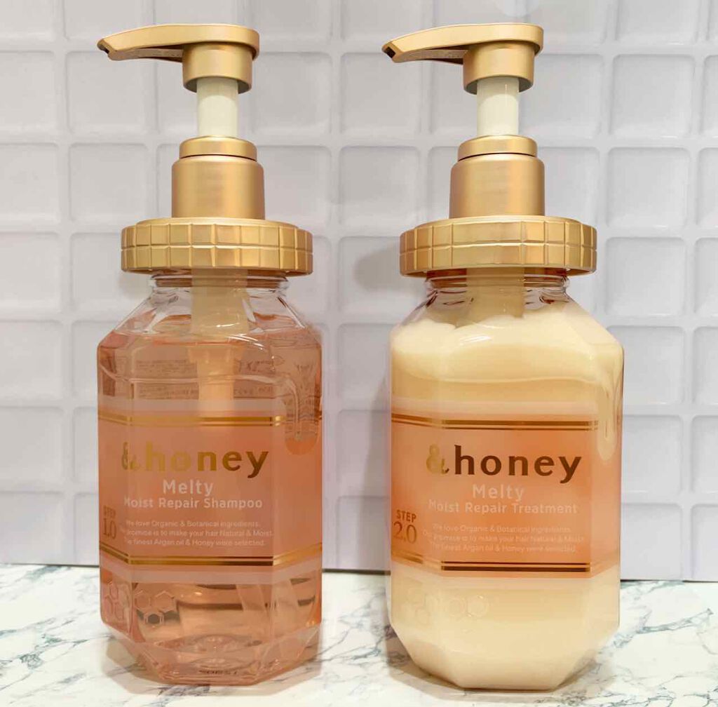 &honey Melty モイストリペア シャンプー1.0／モイストリペア ヘアトリートメント2.0 お試し（シャンプー10ml＋トリートメント10g）/&honey/市販シャンプーを使ったクチコミ（1枚目）