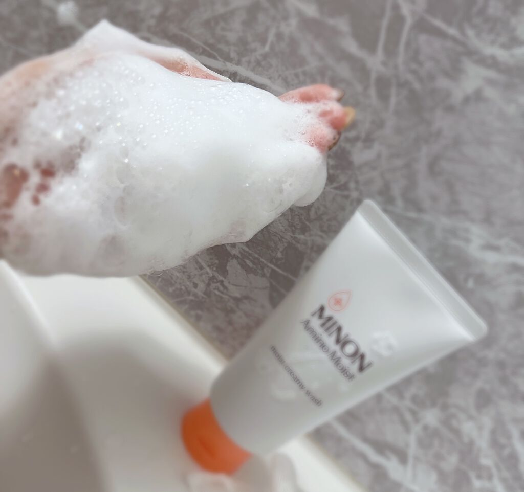 アミノモイスト モイストクリーミィ ウォッシュ/ミノン/洗顔フォームを使ったクチコミ(4枚目)
