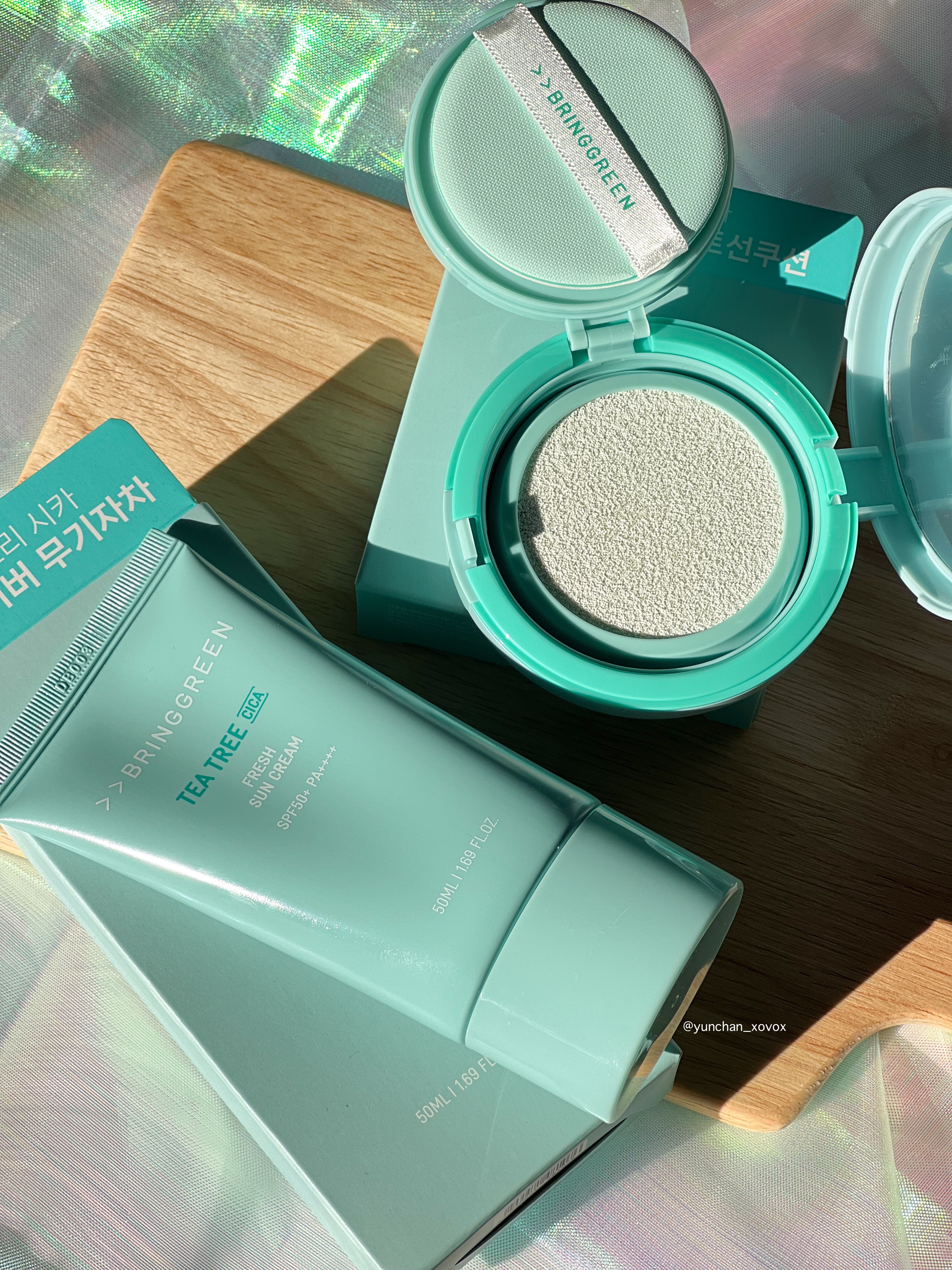 ティーツリーシカ トーンアップサンクッション/BRING GREEN/クッションファンデーションを使ったクチコミ（2枚目）