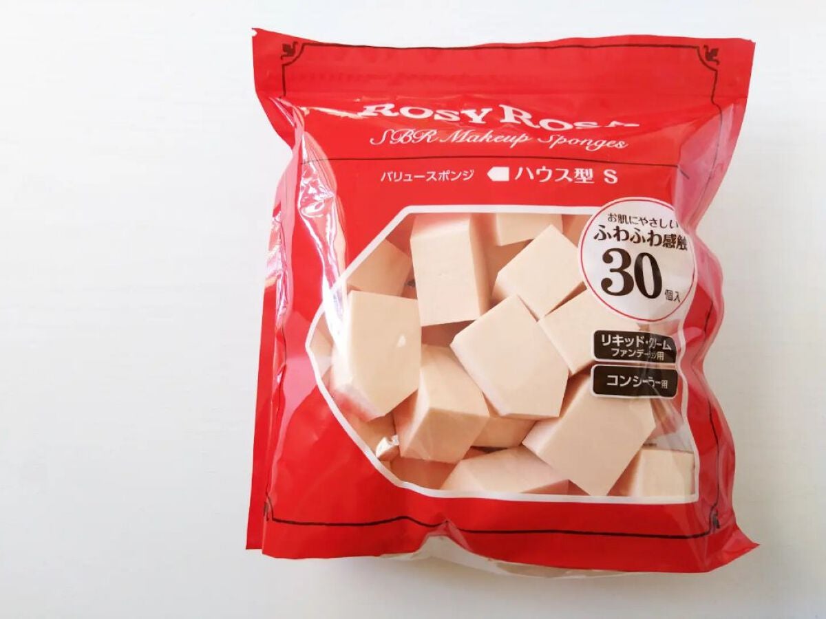 バリュースポンジN ハウス型タイプS 30P/ロージーローザ/パフ・スポンジを使ったクチコミ(1枚目)