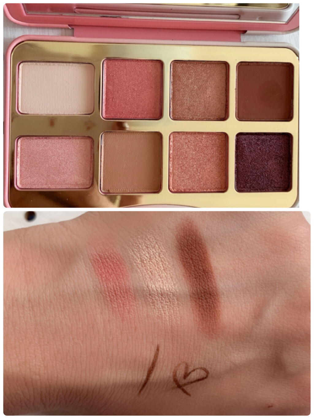 ティックルドピーチ ミニ アイシャドウ パレット/Too Faced/アイシャドウパレットを使ったクチコミ（2枚目）