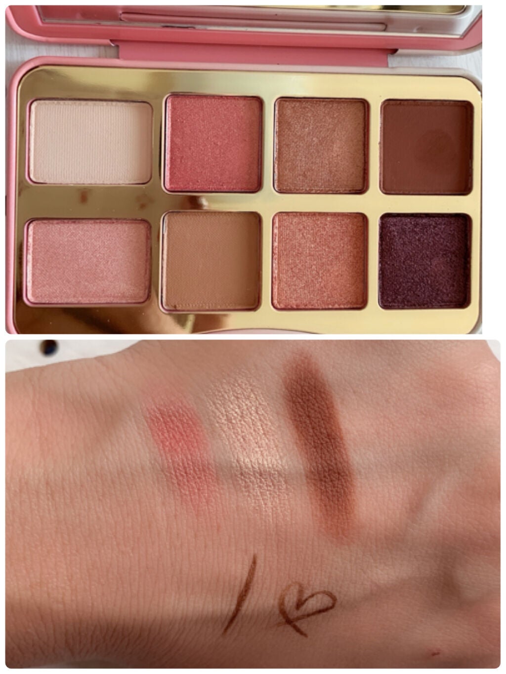 ティックルドピーチ ミニ アイシャドウ パレット/Too Faced/アイシャドウパレットを使ったクチコミ(2枚目)