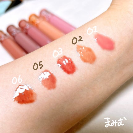 グラスティングカラーグロス/rom&nd/リップグロスを使ったクチコミ(4枚目)