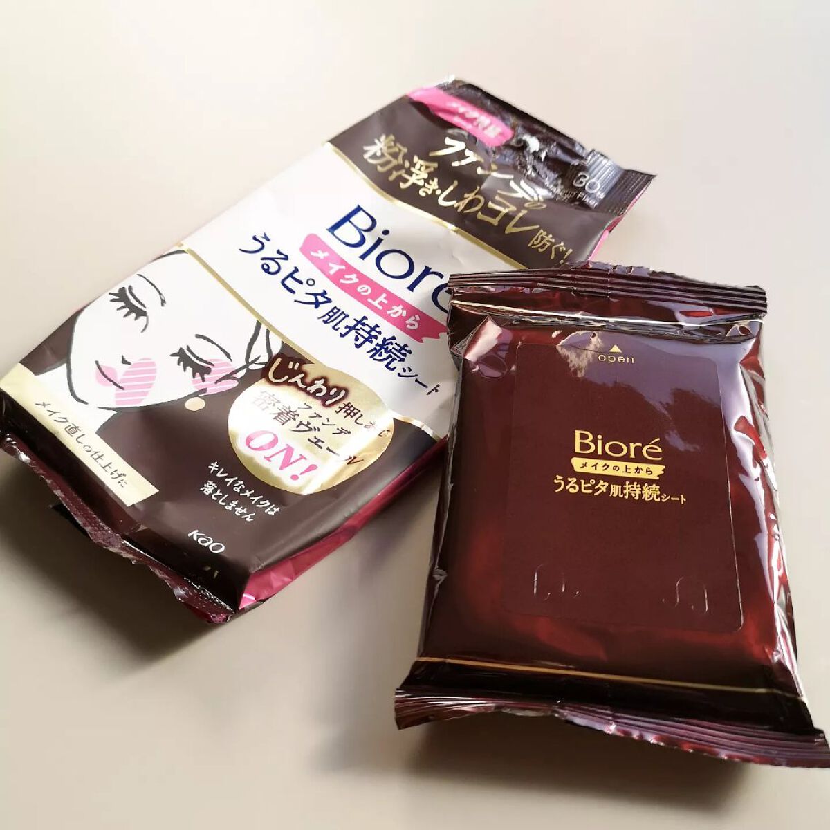 ビオレメイクの上からうるピタ肌持続シート/ビオレ/フェイスシートを使ったクチコミ(1枚目)