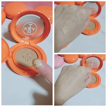 みぃ on LIPS 「かわいいー♡KEYTHのクッションファンデーション3種とバドミ..」(4枚目)