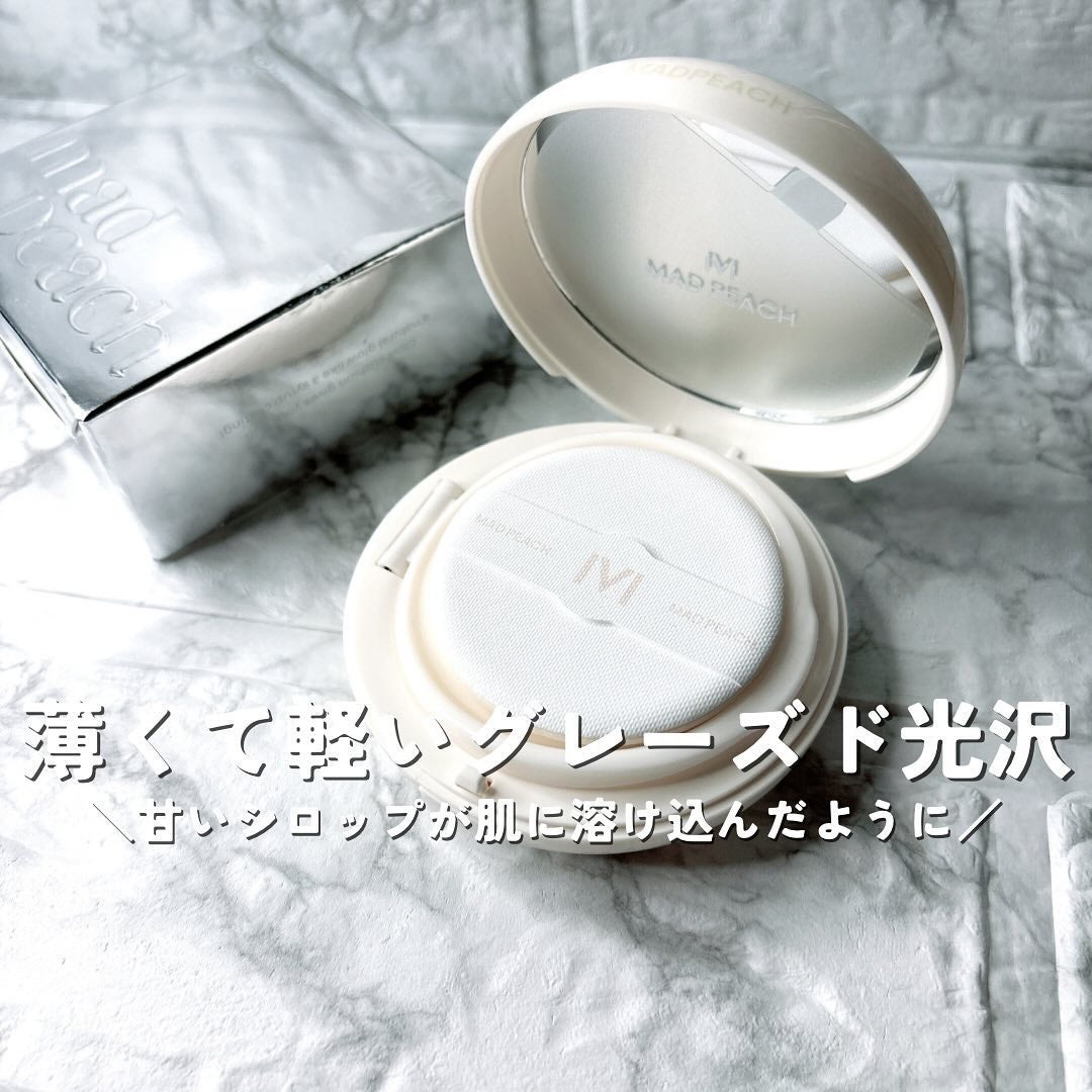 グレーズドグロークッション/MAD PEACH/クッションファンデーションを使ったクチコミ(1枚目)