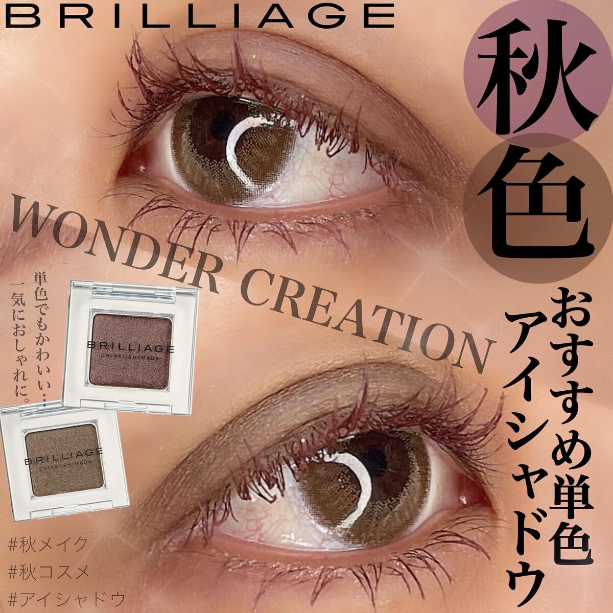 ワンダークリエイション /ブリリアージュ/単色アイシャドウを使ったクチコミ（1枚目）