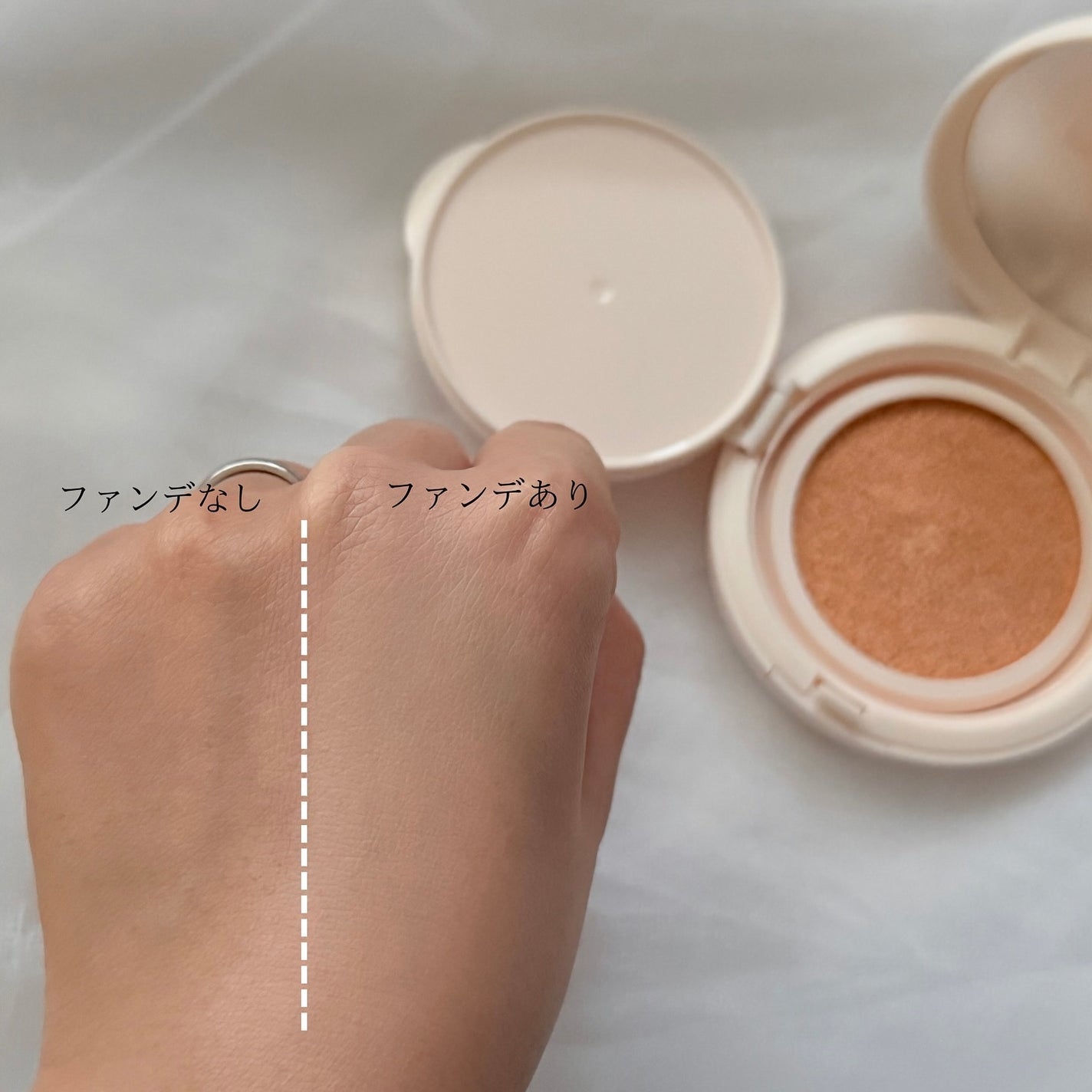 フィクシングヌードクッション/too cool for school/クッションファンデーションを使ったクチコミ(5枚目)