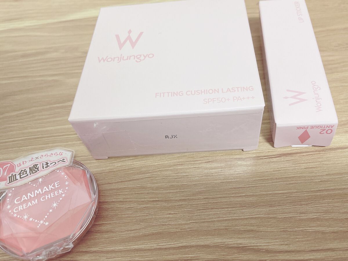 ウォンジョンヨ フィッティングクッション ラスティング 03 ペールベージュ/Wonjungyo/クッションファンデーションを使ったクチコミ（1枚目）