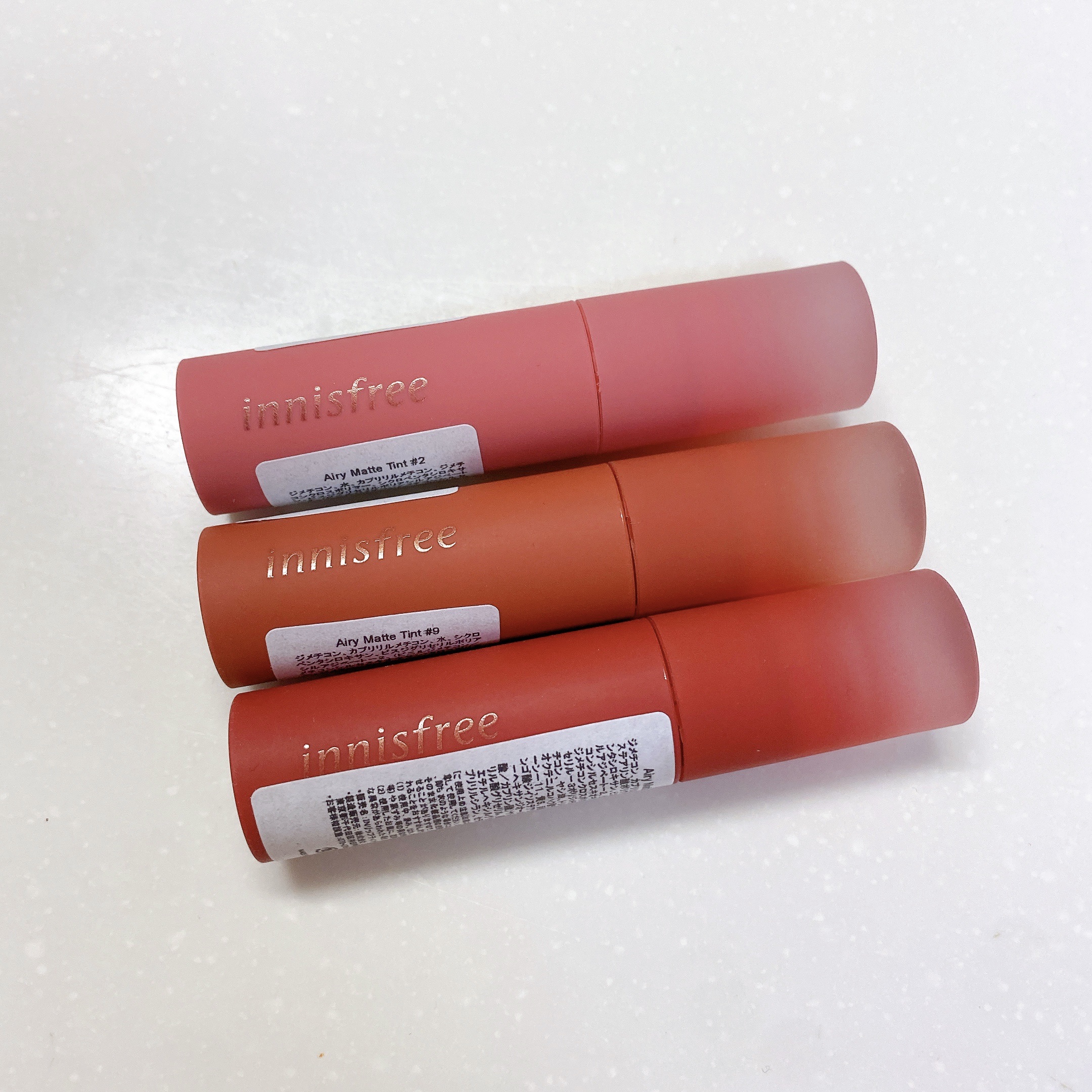 エアリー マットティント #2 ソフトローズ/innisfree/リップティントを使ったクチコミ（2枚目）