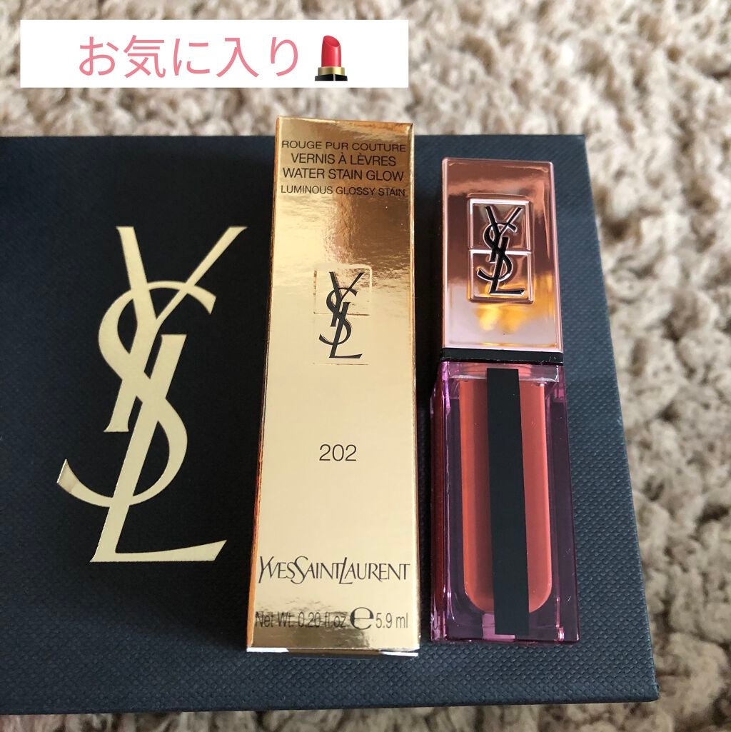 ルージュ ピュールクチュール ヴェルニ ウォーターグロウ/YVES SAINT LAURENT BEAUTE/口紅を使ったクチコミ(1枚目)