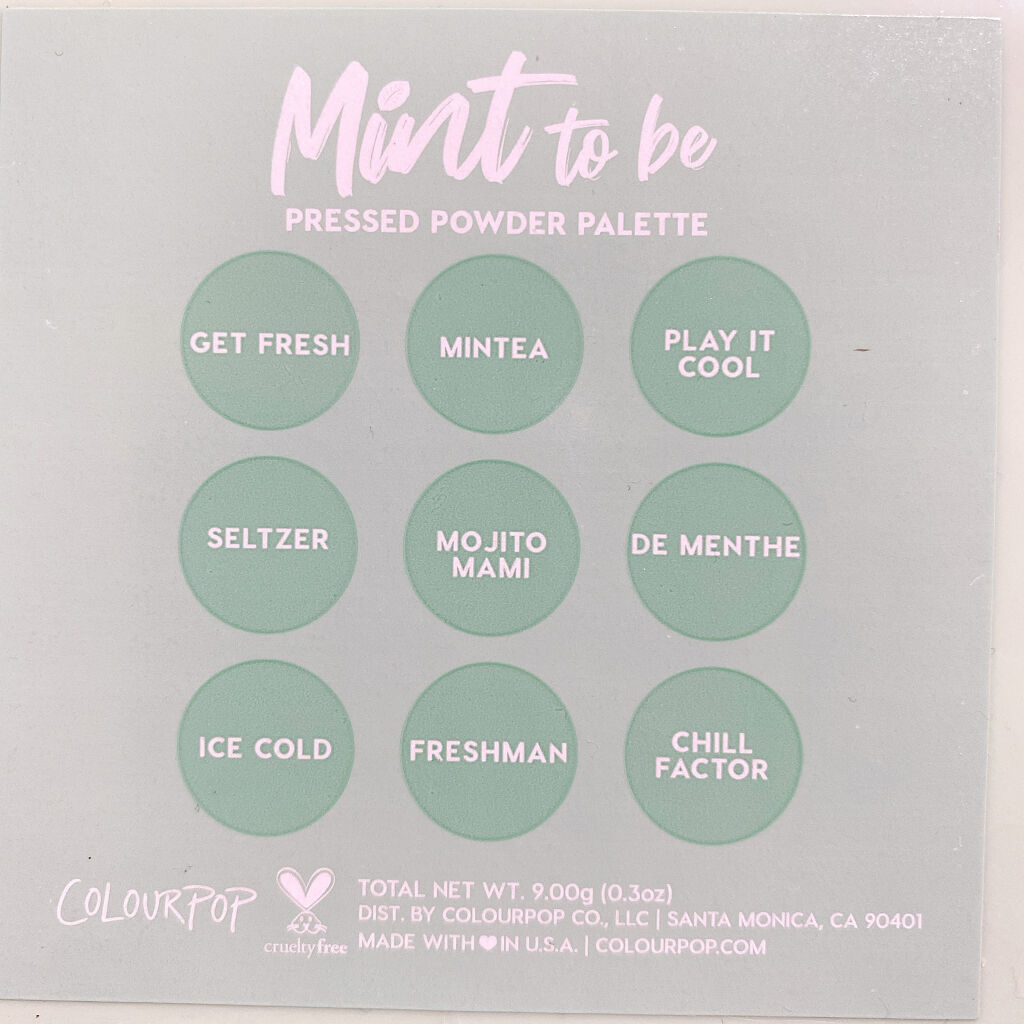 mint to be/ColourPop/アイシャドウパレットを使ったクチコミ（2枚目）