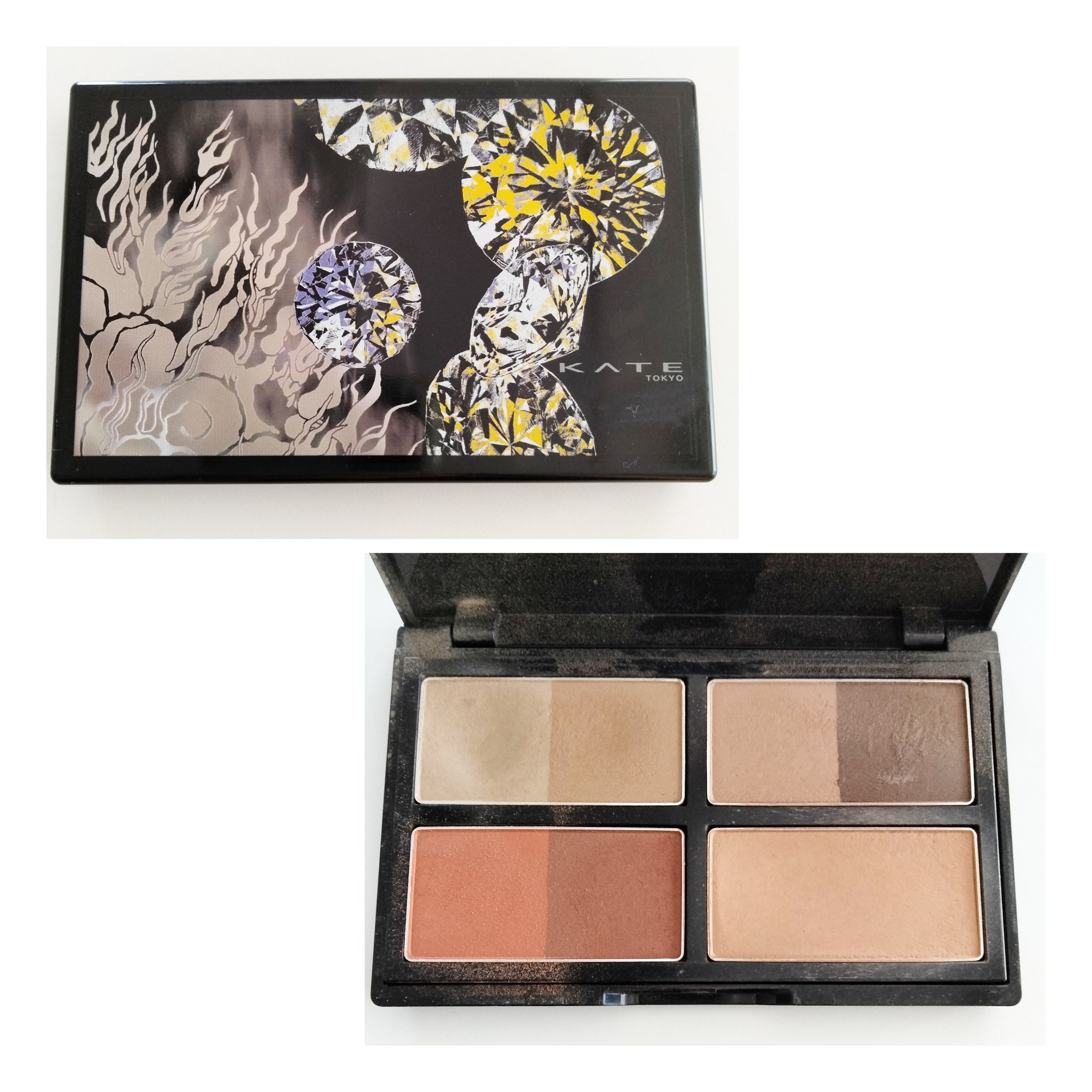 KATE 魂コレクション デザイニングシェードパレット３D BR-1 ウォームシェード/KATE/シェーディングを使ったクチコミ（2枚目）